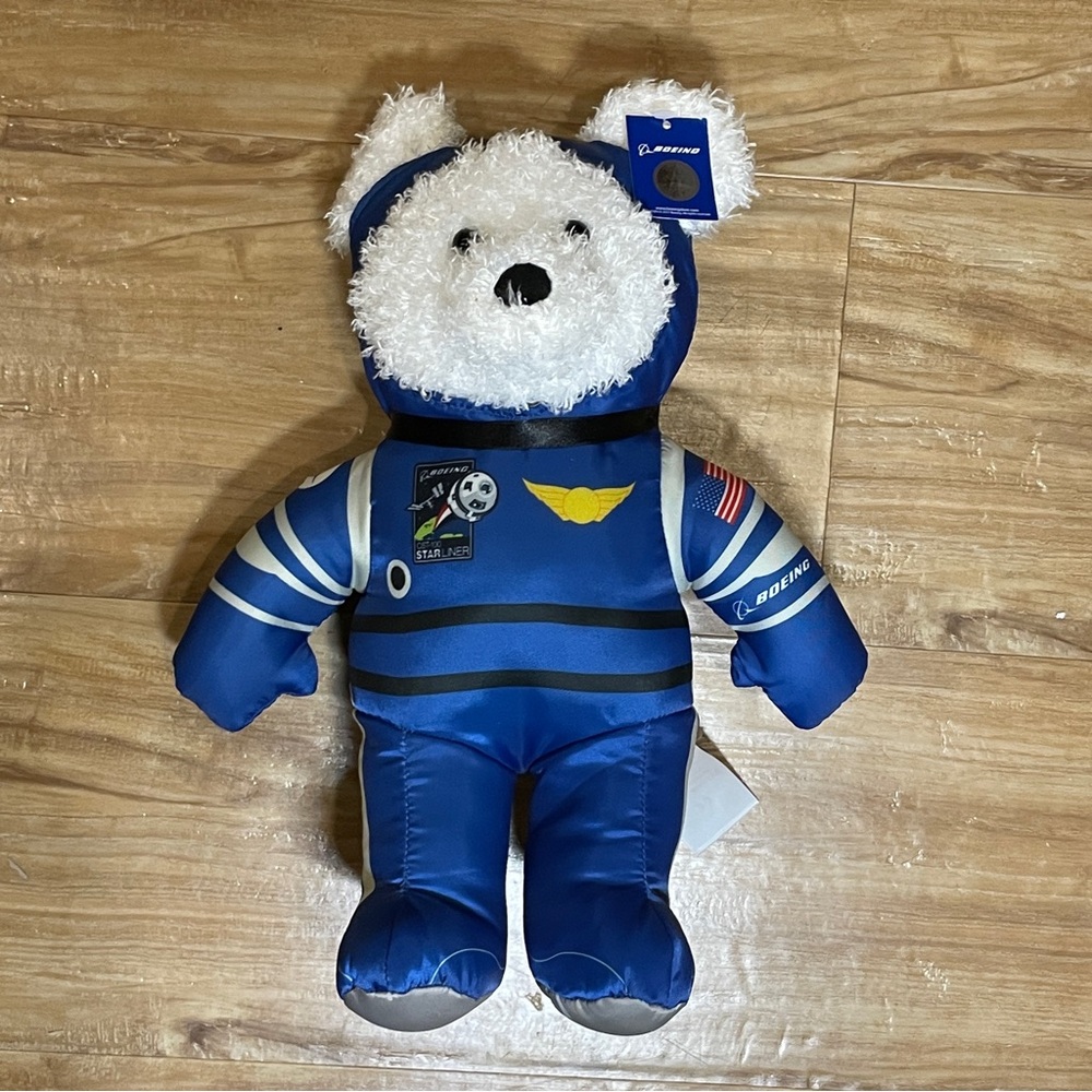 Boeing Cst –100 Astronaut Teddy Bear Space Pilot Stuffed Plush 14” NWT Cute 2017